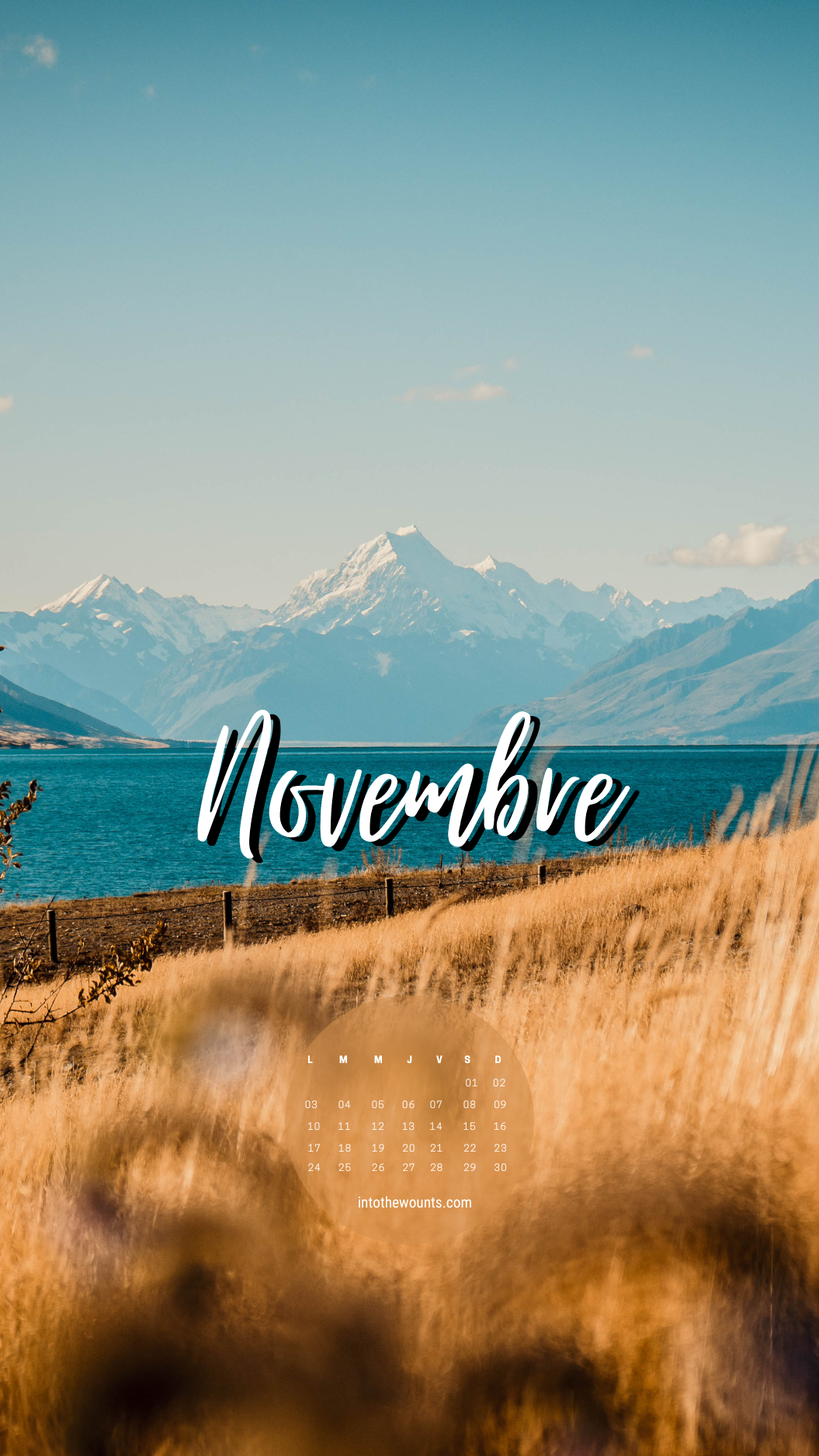 Fond d'écran novembre 2025 avec et sans calendrier pour pc et ordinateur