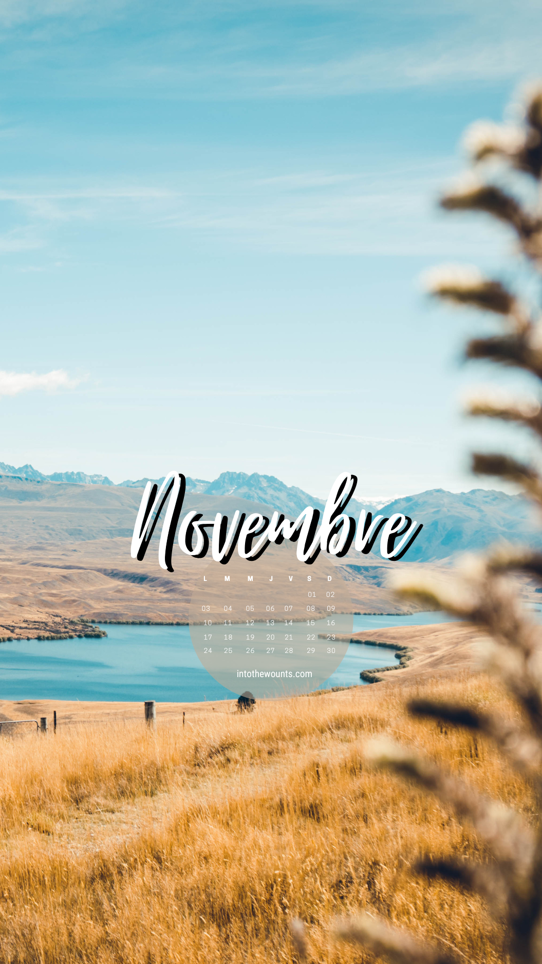 Fond d'écran novembre 2025 avec et sans calendrier pour pc et ordinateur