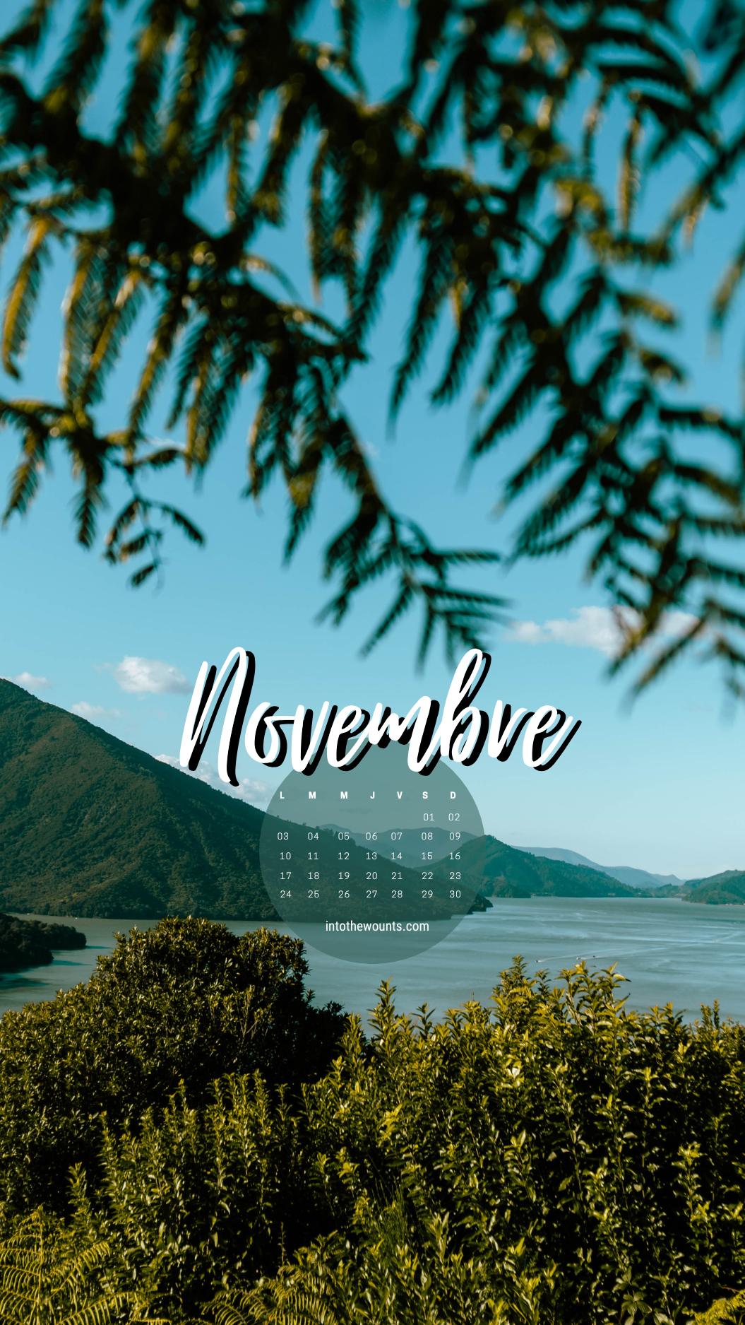 Fond d'écran novembre 2025 avec et sans calendrier pour pc et ordinateur