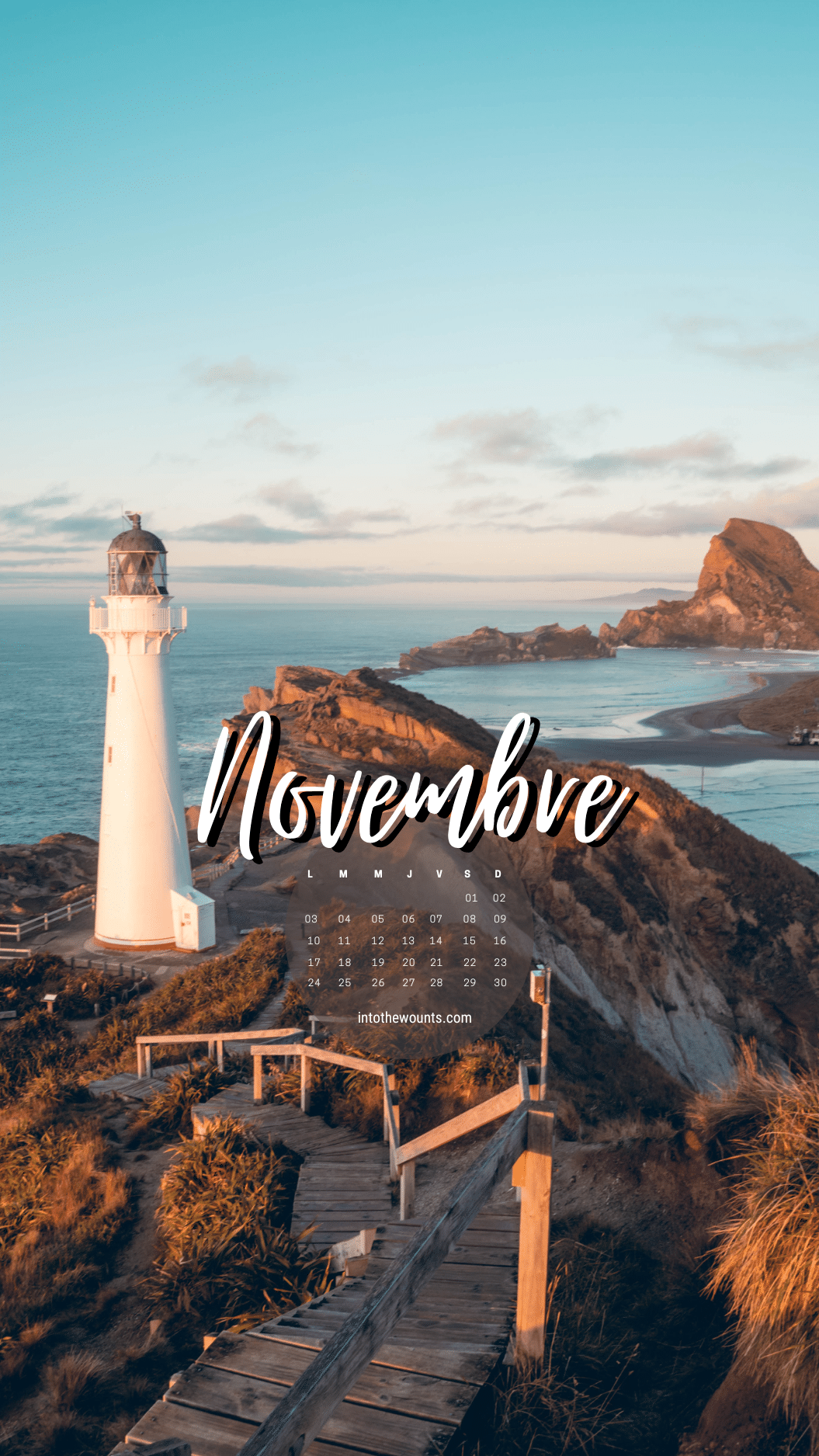 Fond d'écran novembre 2025 avec et sans calendrier pour pc et ordinateur
