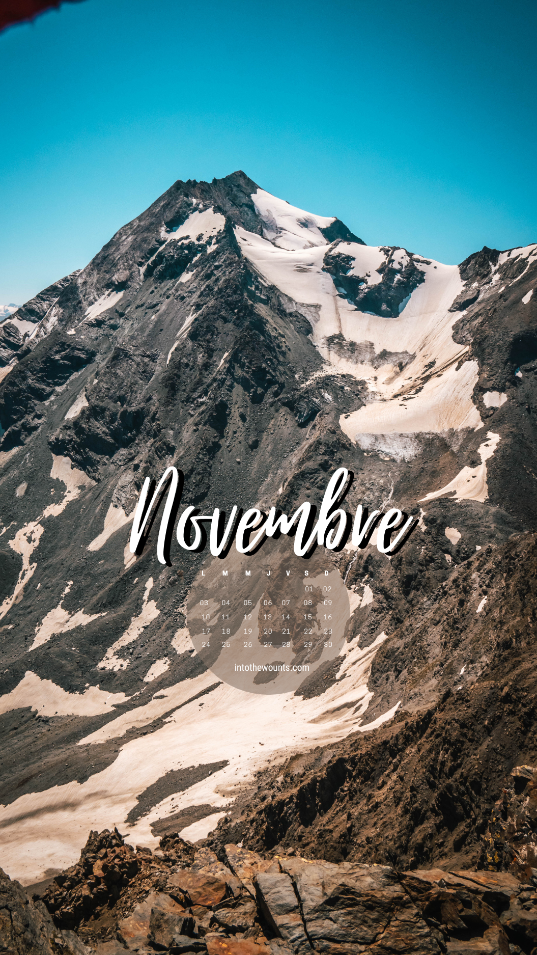 Fond d'écran novembre 2025 avec et sans calendrier pour pc et ordinateur