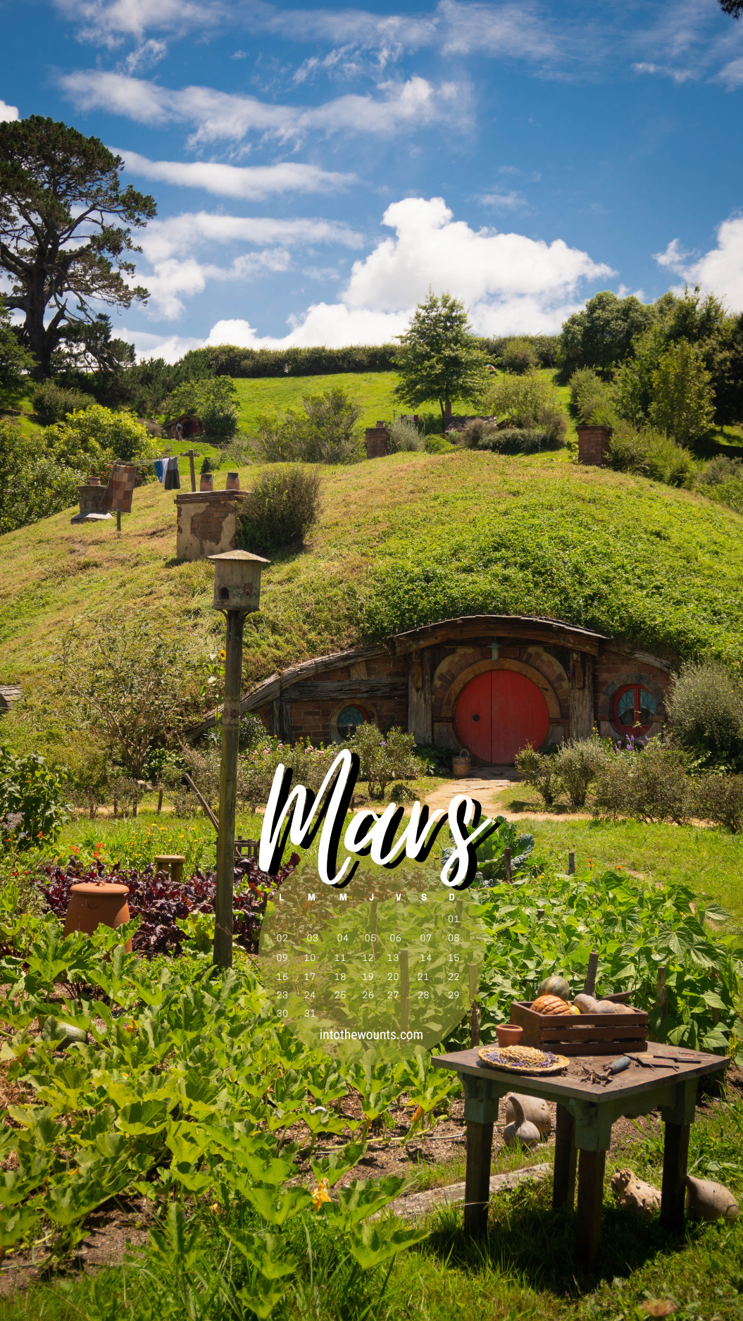 Fond d'écran mars 2026 avec et sans calendrier pour pc et téléphone