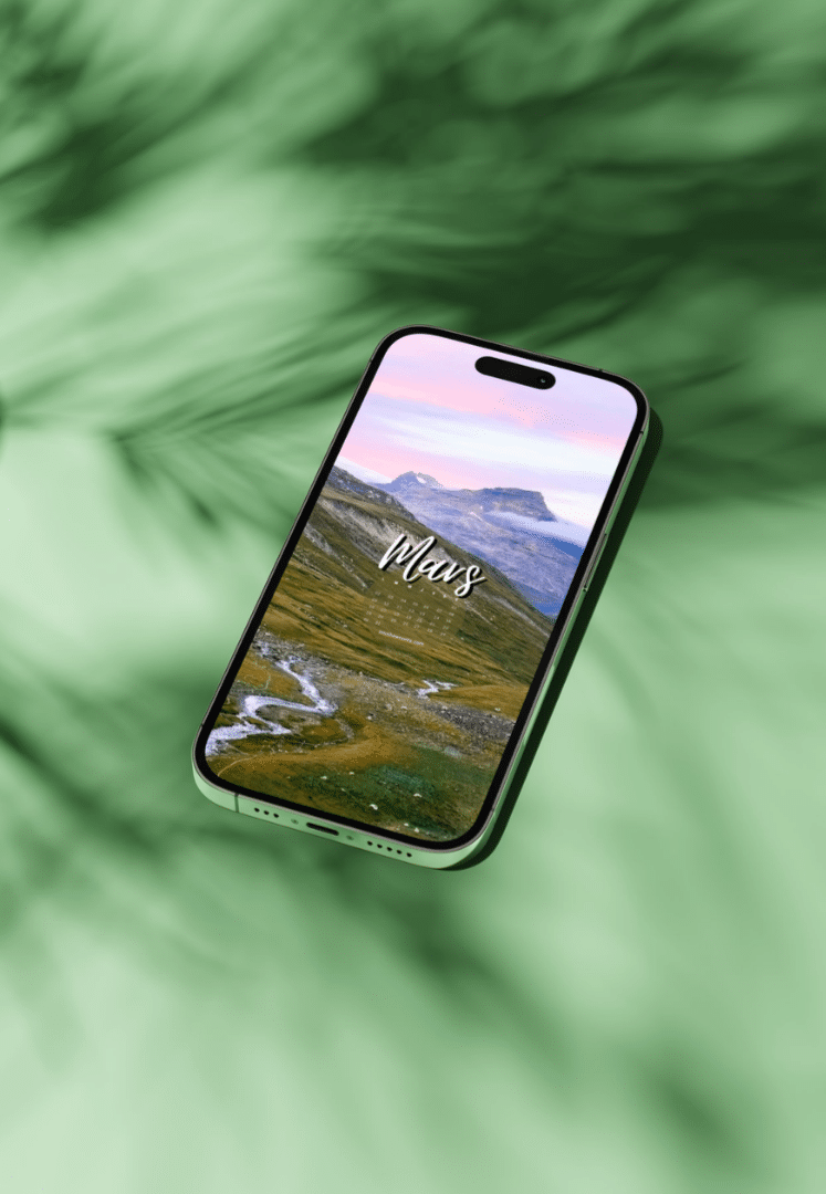 Fond d'écran mars 2026 avec et sans calendrier pour pc et téléphone