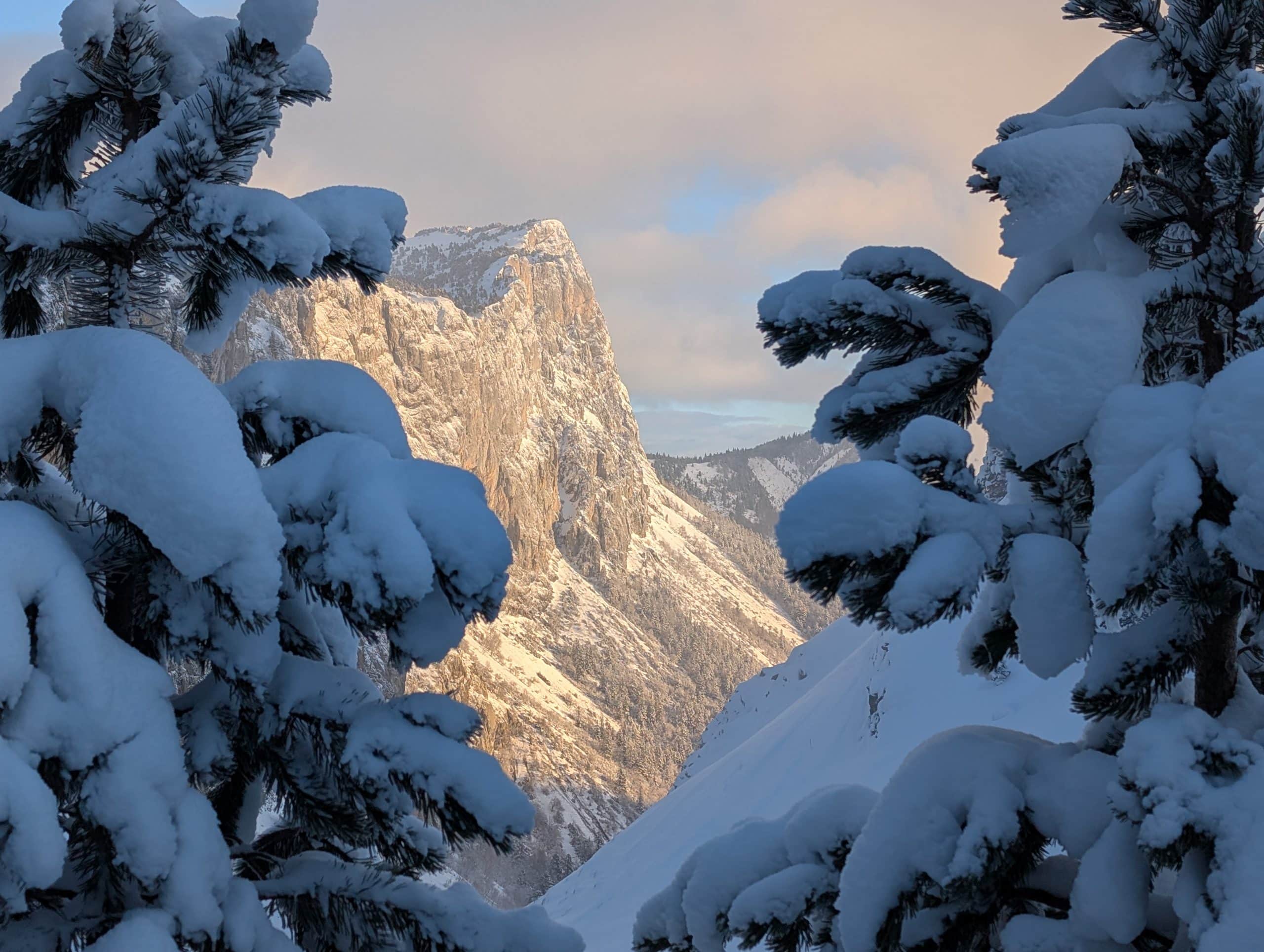 trek dans le Vercors, en hiver avec un guide Grand Angle
