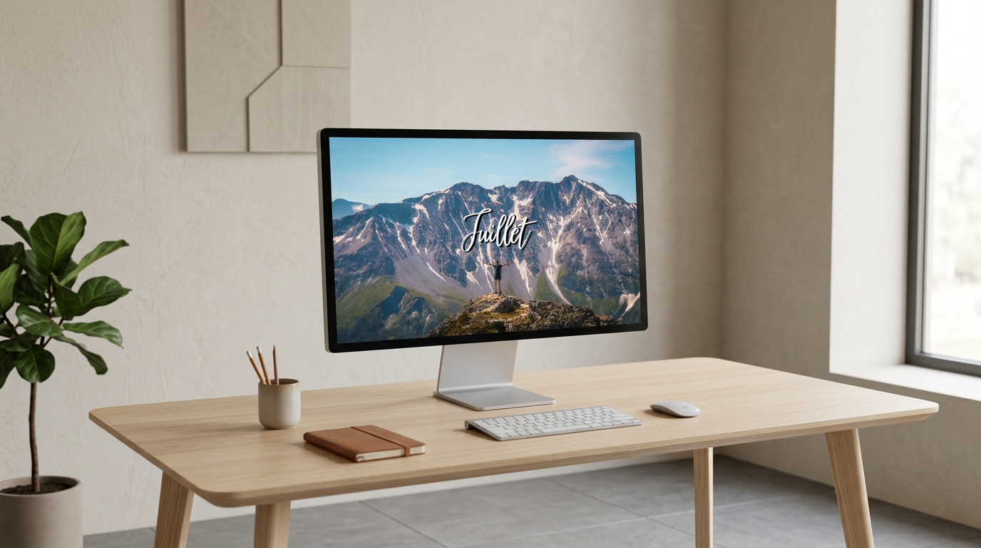 Fonds d'écran juillet 2026 avec et sans calendrier pour téléphone et ordinateur PC